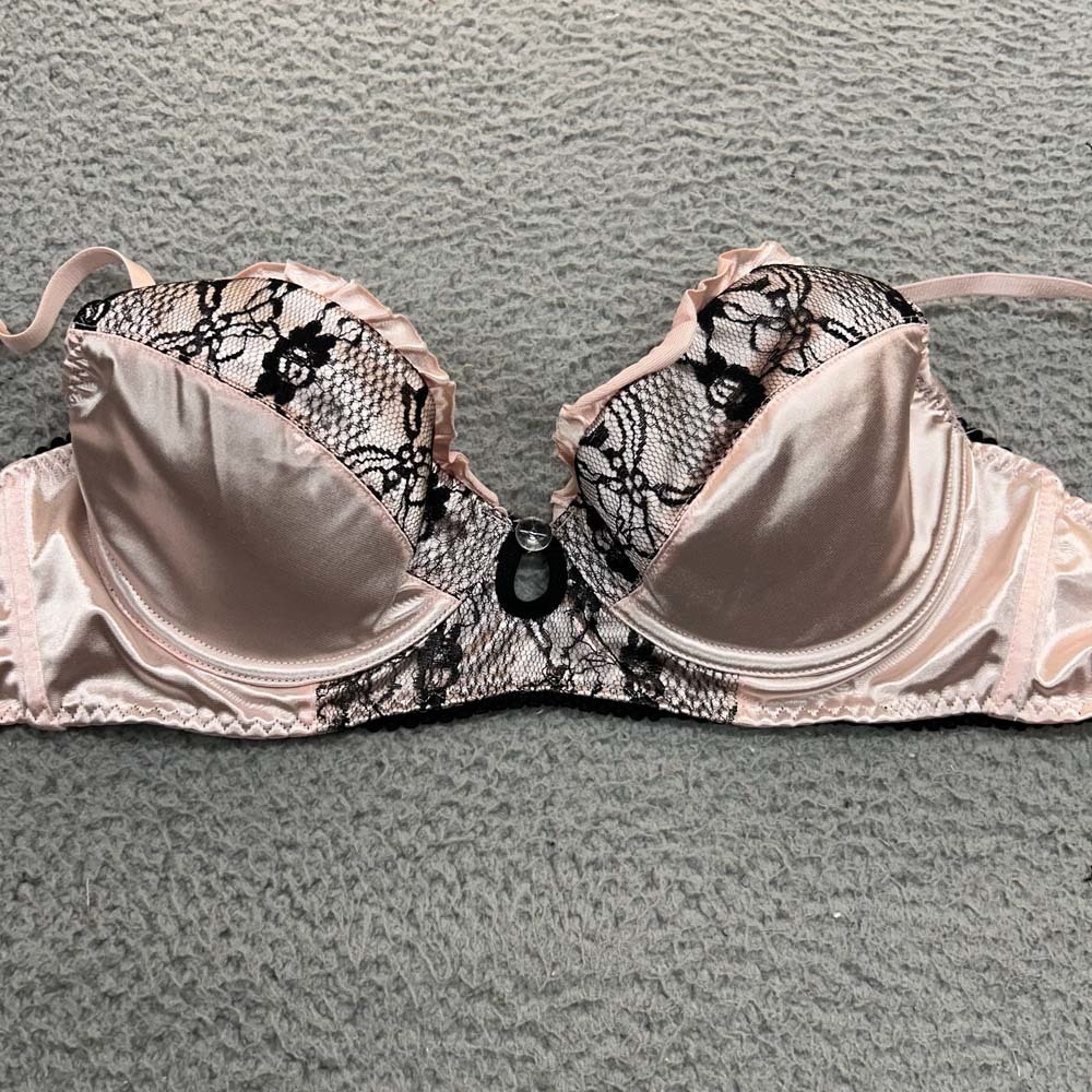 Leg Avenue Bra Large Lingerie Bra Lace Trim Satin Sexy